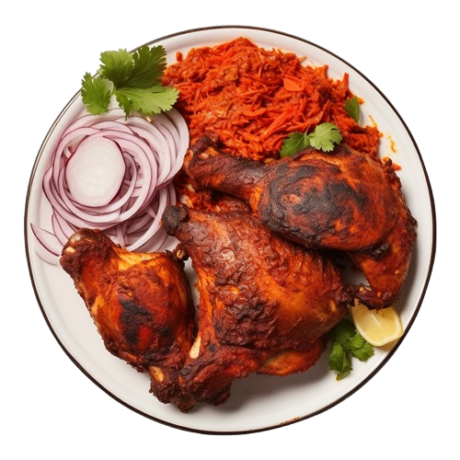 tasty-tandoori-chicken-plate-with-vegetable-and-lime-slices-on-transparent-background-free-png-removebg-preview
